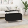 Tavolino da Salotto Nero 90x44,5x45 cm in Legno ingegnerizzato