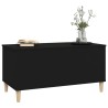 Tavolino da Salotto Nero 90x44,5x45 cm in Legno ingegnerizzato