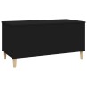 Tavolino da Salotto Nero 90x44,5x45 cm in Legno ingegnerizzato