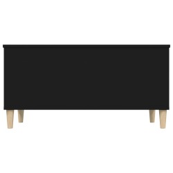 Tavolino da Salotto Nero 90x44,5x45 cm in Legno ingegnerizzato