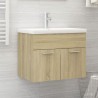 Mobile Bagno con Lavabo Integrato Rovere Sonoma in Truciolato