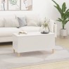 Tavolino Salotto Bianco Lucido 90x44,5x45 cm Legno ingegnerizzato