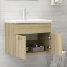 Mobile Bagno con Lavabo Integrato Rovere Sonoma in Truciolato