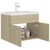 Mobile Bagno con Lavabo Integrato Rovere Sonoma in Truciolato