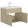 Mobile Bagno con Lavabo Integrato Rovere Sonoma in Truciolato