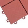 Piastrelle per Decking 10 pz Rosse 30,5x30,5 cm in Plastica