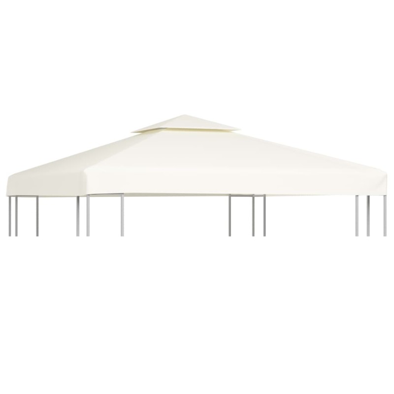 Telo di Ricambio per Gazebo 310g/m² Bianco Crema 3x3m