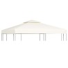 Telo di Ricambio per Gazebo 310g/m² Bianco Crema 3x3m