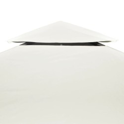 Telo di Ricambio per Gazebo 310g/m² Bianco Crema 3x3m