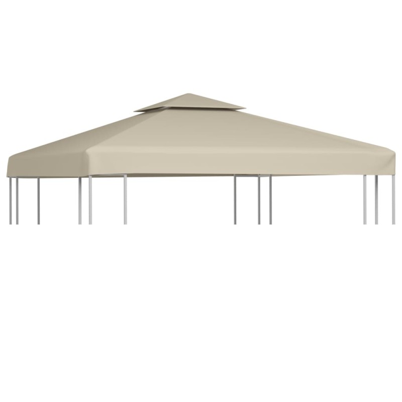 Telo di Ricambio per Gazebo 310g/m² Beige 3x3m