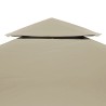 Telo di Ricambio per Gazebo 310g/m² Beige 3x3m