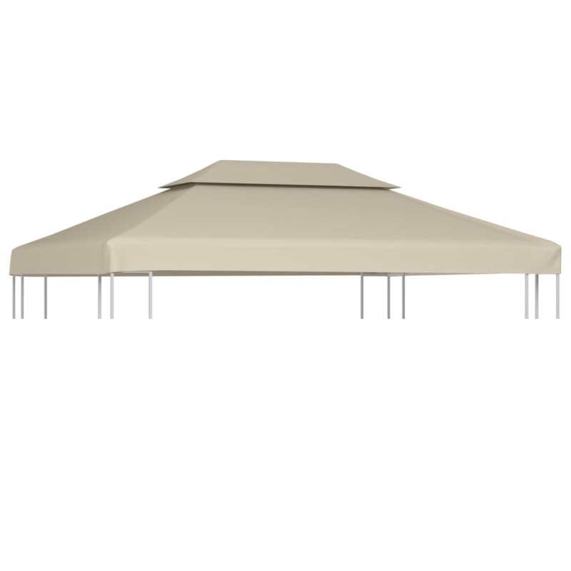 Telo di Ricambio per Gazebo 310g/m² Beige 3x4m