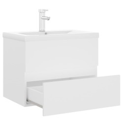    Mobile Bagno con Lavabo Integrato Bianco in Truciolato