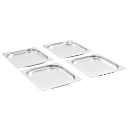 Contenitori Gastronorm 8 pz GN 1/2 20 mm in Acciaio Inox