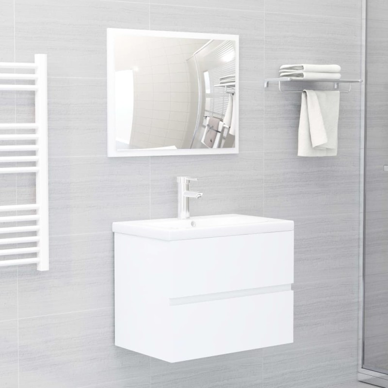    Set Mobili da Bagno Bianco in Truciolato