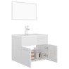    Set Mobili da Bagno Bianco Lucido in Truciolato