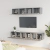 Set di Mobili Porta TV 5 pz Grigio Sonoma in Legno Ingegnerizzato