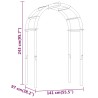 Arco da Giardino 141x97x243 cm in Legno di Pino Impregnato