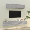 Set di Mobili Porta TV 4 pz Grigio Sonoma in Legno Ingegnerizzato