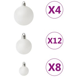 Set Palline di Natale 100 pz Bianco