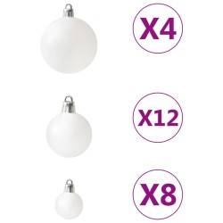 Set Palline di Natale 100 pz Bianco