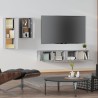    Set di Mobili Porta TV 4 pz Grigio Sonoma in Legno Ingegnerizzato