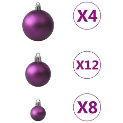 Set Palline di Natale 100 pz Viola