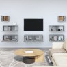 Set di Mobili Porta TV 7 pz Grigio Sonoma in Legno Ingegnerizzato