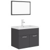    Set Mobili da Bagno Grigio in Truciolato