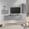 Set di Mobili Porta TV 4 pz Grigio Sonoma in Legno Ingegnerizzato