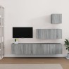    Set di Mobili Porta TV 4 pz Grigio Sonoma in Legno Ingegnerizzato