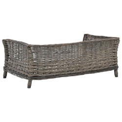 Cesta per Cani con Cuscino Grigio 90x54x35 cm Salice Naturale