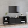 Mobile Porta TV Nero 160x35x55 cm in Legno Ingegnerizzato