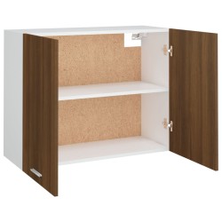 Mobile Pensile Rovere Marrone 80x31x60 cm in Legno ingegnerizzato