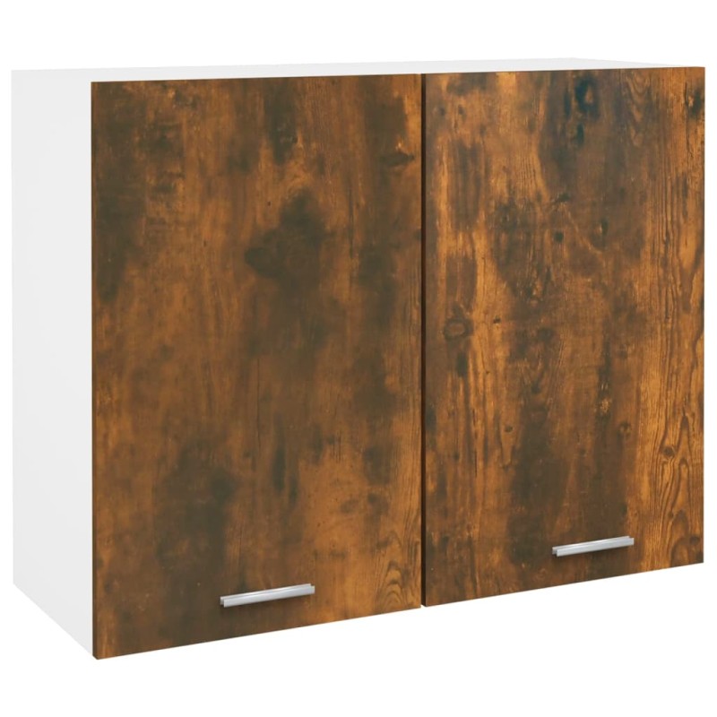 Mobile Pensile Rovere Fumo 80x31x60 cm in Legno ingegnerizzato