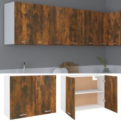 Mobile Pensile Rovere Fumo 80x31x60 cm in Legno ingegnerizzato