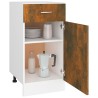 Mobile con Cassetto Rovere Fumo 40x46x81,5 cm Legno ingegnerizzato