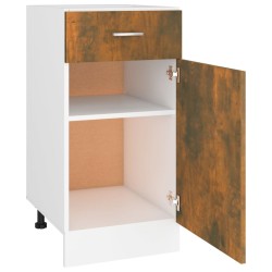 Mobile con Cassetto Rovere Fumo 40x46x81,5 cm Legno ingegnerizzato