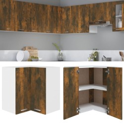 Mobile Pensile Angolo Rovere Fumo 57x57x60 cm Legno ingegnerizzato