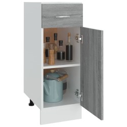 Mobile con Cassetto Grigio Sonoma 30x46x81,5 Legno ingegnerizzato