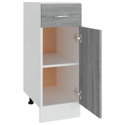 Mobile con Cassetto Grigio Sonoma 30x46x81,5 Legno ingegnerizzato