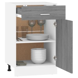 Mobile con Cassetto Grigio Sonoma 50x46x81,5 Legno ingegnerizzato