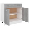 Mobile con Cassetto Grigio Sonoma 80x46x81,5 Legno ingegnerizzato