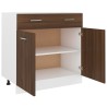 Mobile con Cassetto Rovere Marrone 80x46x81,5 Legno ingegnerizzato