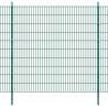 Pali per Recinzione 20 pz Verde 260 cm in Acciaio Zincato