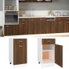 Mobile con Cassetto Rovere Marrone 40x46x81,5 Legno ingegnerizzato