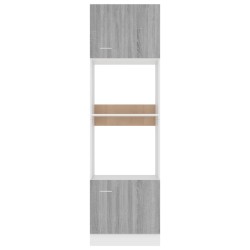 Armadio Microonde Grigio Sonoma 60x57x207 cm Legno ingegnerizzato