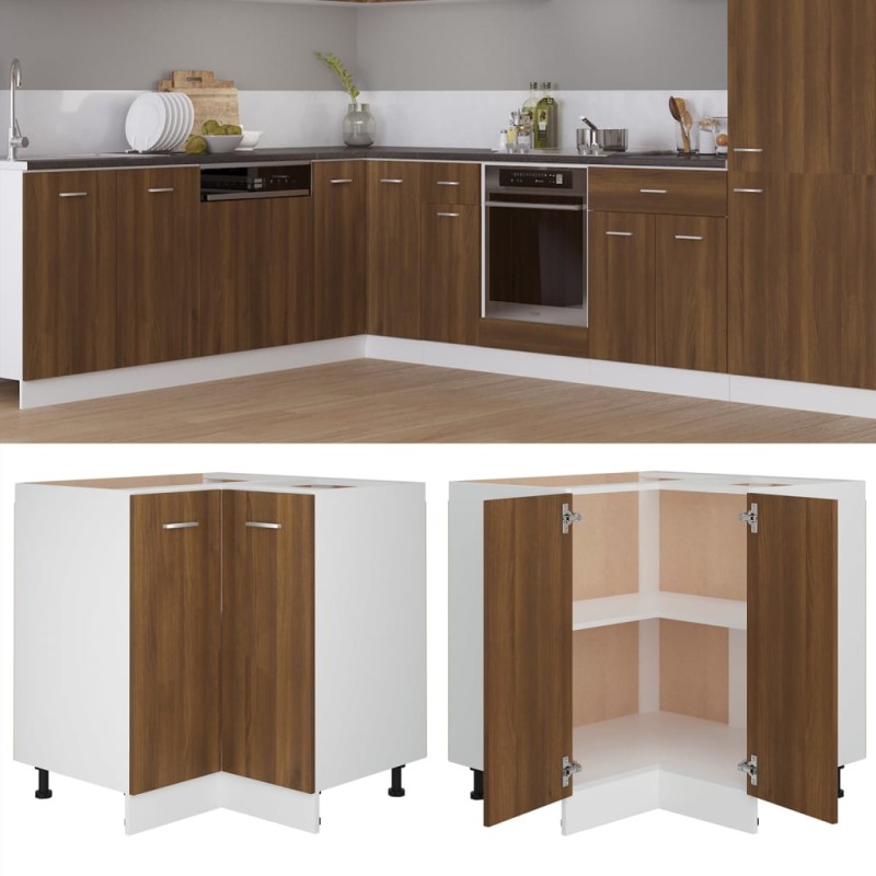 Armadietto Cucina Rovere Marrone 75,5x75,5x80,5 cm in Legno