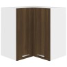 Mobile Pensile Angolo Rovere Marrone 57x57x60 Legno ingegnerizzato