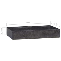 Lavandino Nero 38x24x6,5 cm in Marmo